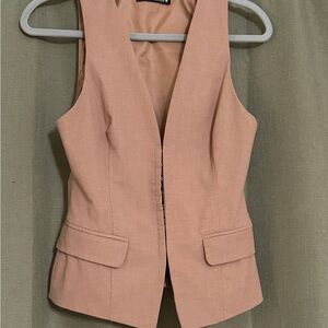 ZARA Camel Long Tailored Vest | Size Small